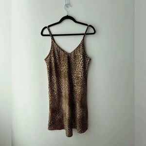 Leopard Print Slip Dress
